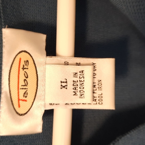 Talbots blue knit polo shirt size XL - Picture 4 of 5